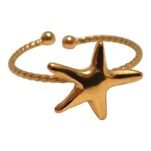 Gold Starfish Ring